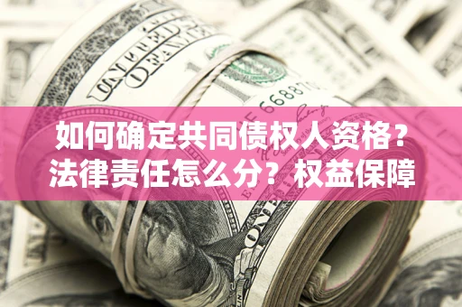 北京如何确定共同债权人资格？法律责任怎么分？权益保障技巧揭秘！