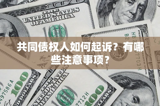 北京共同债权人如何起诉？有哪些注意事项？